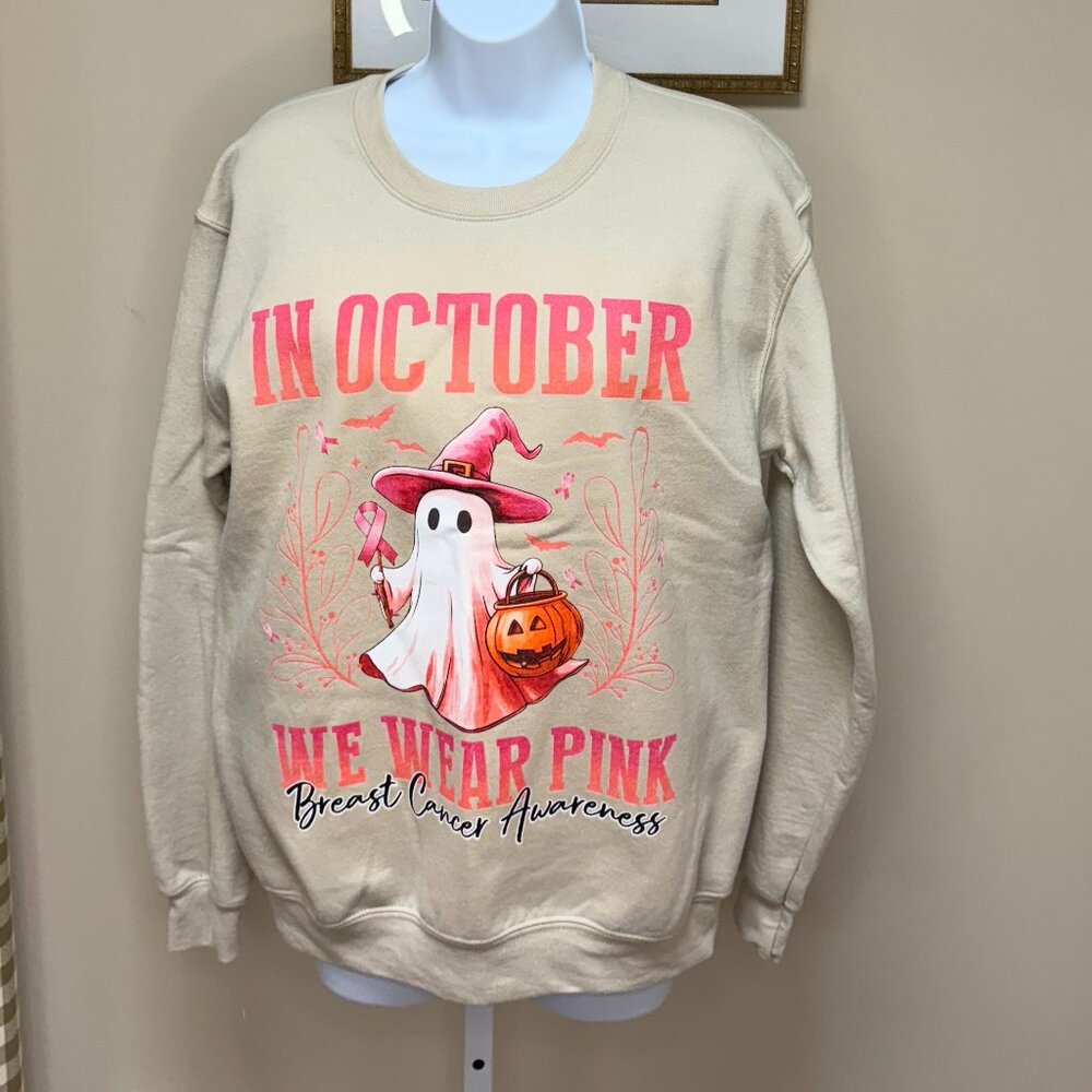 Cute Ghostly Breast Cancer Awareness Sweatshirt